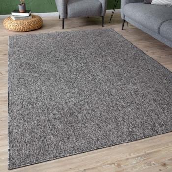 Solid Grey Low Pile Rug