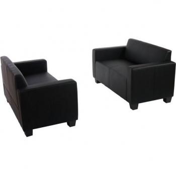 MCW 2x 2er Sofa Moncalieri mit dickem Polster