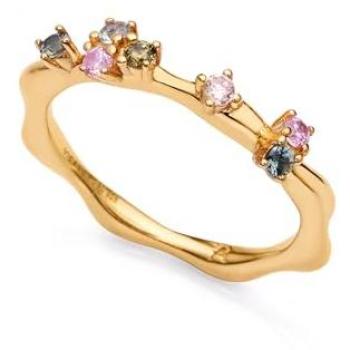 Anillo Viceroy de Plata Bañado en Oro con Circonitas de Colores