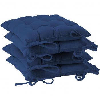 Navy Square Garden Chair Seat Cushions