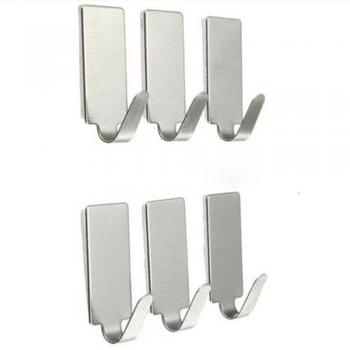 Ganchos de Cocina Autoadhesivos de Acero Inoxidable