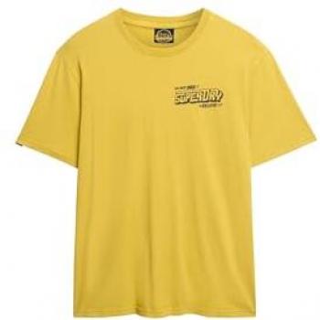 T-shirt à Motif B-Movie Superdry Jaune 2XL