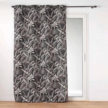 Rideau à œillets Cabana Noir 140 x 280 cm, tissu polyester