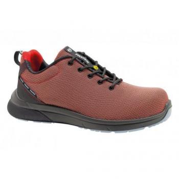 Zapato de Seguridad Panter Forza Sporty S3 ESD Rojo Talla 41 con Tecnología ARMOTEX, Resistencia a la Abrasión, Durabilidad, Comodidad Ergonómica y Ligereza