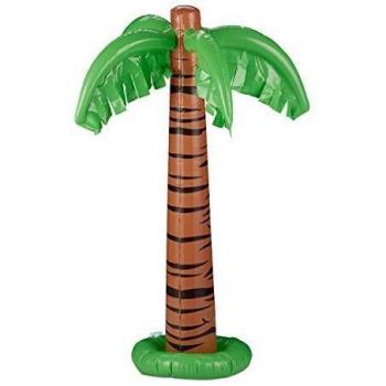 Relaxdays Dekopalme zum Aufblasen, Partydeko, 80 cm hoch