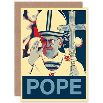 Jorge Bergoglio’s Vatican Star Greeting Card with Pope Francis – Included Envelope