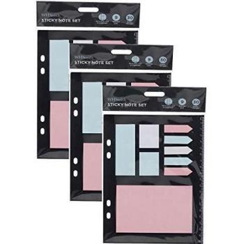 Colorful Pastel Sticky Note Trio – 90 Sheets Total