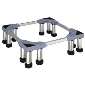 VidaXL Pedana per lavatrice grigio 67x67x21,5 cm metallica