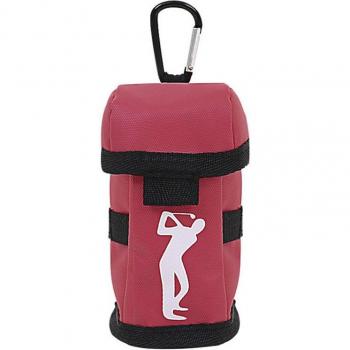 Sac de rangement pour balles de golf et tees, en polyester, avec mousqueton