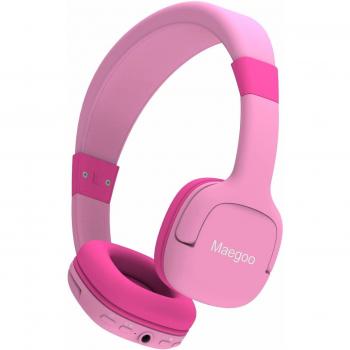 Casque audio Bluetooth pour enfants Maegoo avec limitation de volume (Rose)