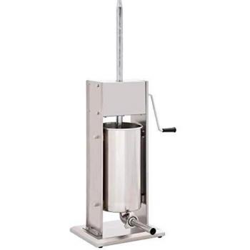 Poussoir à saucisse manuel argenté 15 L en acier inoxydable VIDAXL