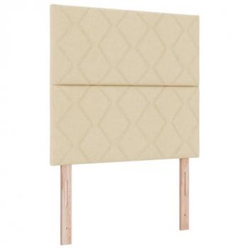 Tête de Lit Crème avec Blocs Diamants 90 cm