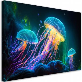 Leuchtende Quallen im Ozean 60x40