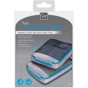 Sacs de rangement Go Travel – Set 2 cubes bleu (TAS020055)