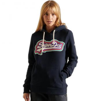 Felpa Superdry Con Cappuccio Vintage Logo Arcobaleno Navy S