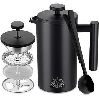 Dual‑Filter Screen Coffee Press