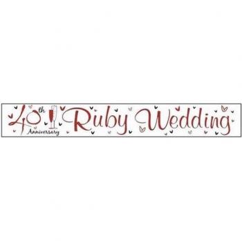 Banner Decorativo per 40 Anni di Matrimonio Simon Elvin (6 Pack)