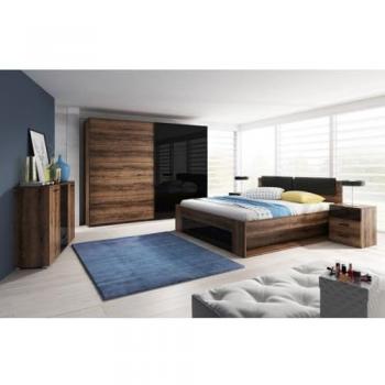Chambre Floyd Premium – Armoire 200 cm, Lit 160×200 cm, Commodes