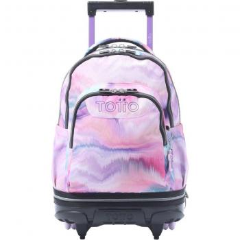 Mochila rosa Pallay para escuela con ruedas desmontables