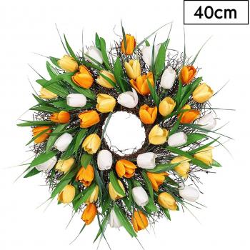 17 Inch Decorative Tulip Wreath