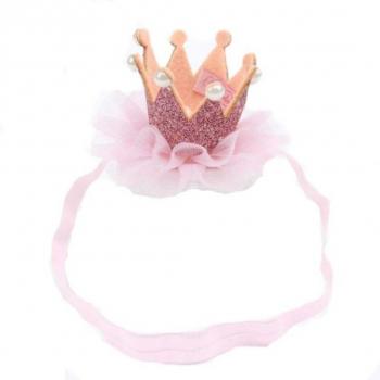 Auxma Bandolera de bebé, Sombrero de fiesta de cumpleaños elástico (Rosa)