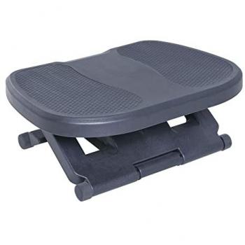 Repose-pied ergonomique de bureau HOMCOM réglable en hauteur et inclinaison surface antidérapante massage léger 45 x 34 cm gris
