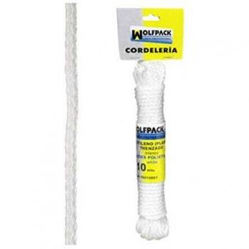Cuerda trenzada plástico blanca (madeja 10 m.)