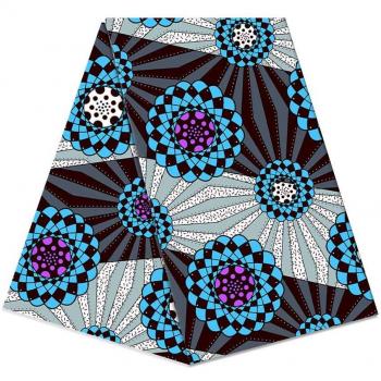 África Dashiki de Algodón, Impresión de Cera, 6 Yardas, Tela Suave y Cómoda