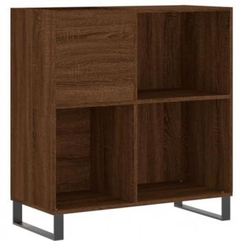Día y Noche Mueble discos madera contrachapada roble marrón 84,5x38x89 cm