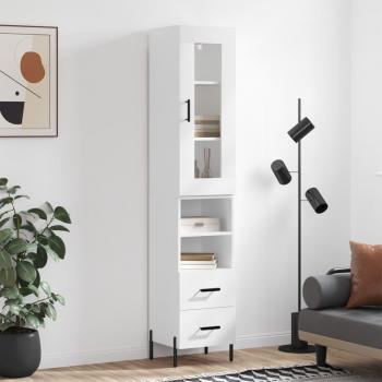 VidaXL Engineered Wood Highboard White 34.5x34x180 cm