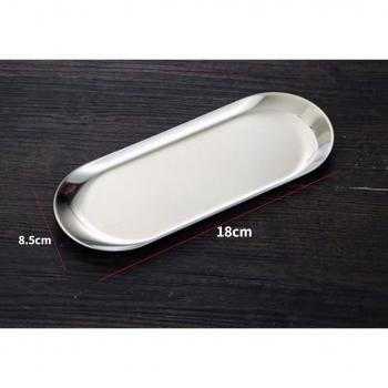 Oval Stainless Steel Dessert Plate