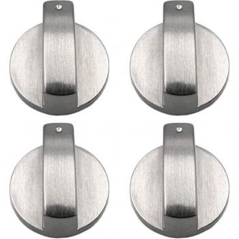 Gas Cooker Knobs Set of 4, Metal, 6mm
