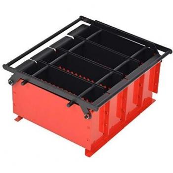 Log Briquette Maker 38x31x18 cm Black and Red