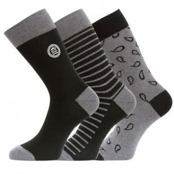Coffret 3 paires de chaussettes homme Ville Fantaisies en coton peigné