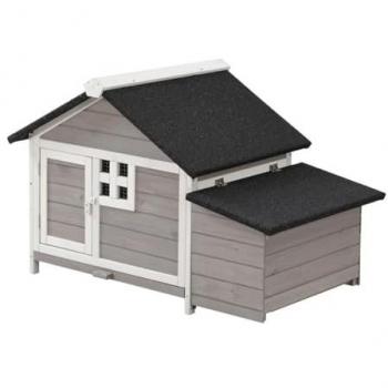 Cassetta Nido in Legno per 2 Galline – L. 106 x P. 64 x H. 71 cm, Design Neutro
