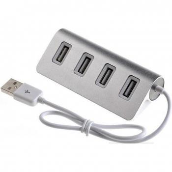 Ultra‑Fast 4‑Port USB 2.0 Splitter with Aluminum Housing – PC Ready