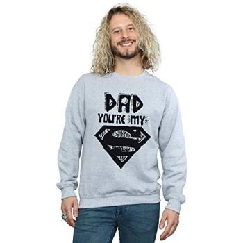 Men's 2XL Grey Superman Super Dad Pullover