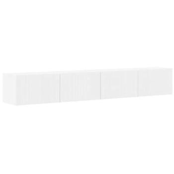 VidaXL Dual White TV Wall Shelving – 98 × 31 × 29.5 cm, Engineered Wood