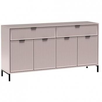 LOMADOX Sideboard in Kaschmir beige mit Rillenoptik 165 cm LAURO-161