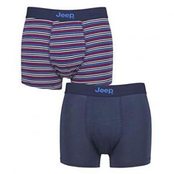 Jeep Men's 2-Pack Navy Stripe Bamboo Trunks – XL Size