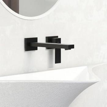 Rubinetto lavabo Steinberg 160, 2 fori, colore nero opaco