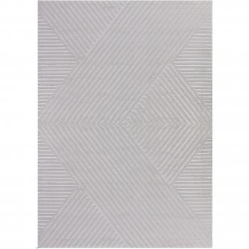 Allotapis – Tapis Élégant 3D Krupa Argenté 80×150