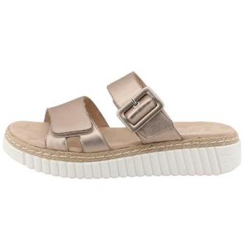 TOM TAILOR Goldene Damen-Sandalen, Uni, Größe 41