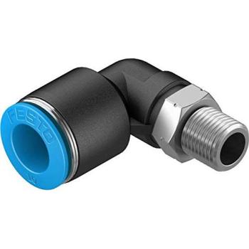 Festo 190658 Push‑in L‑fitting with external hexagon, 10 mm dia, R1/8 thread – 1 pc