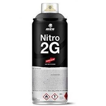 Spray Pintura Nitro 2G 400ml Mate Negro MTN