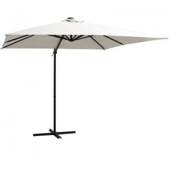 Casadino Lux – Ombrellone a Sbalzo, LED, Palo di Acciaio, Dimensione 250x250 cm