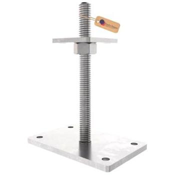 Post Support Elevation Bracket – 100 × 100 mm Hot‑Dip Galvanized Nut