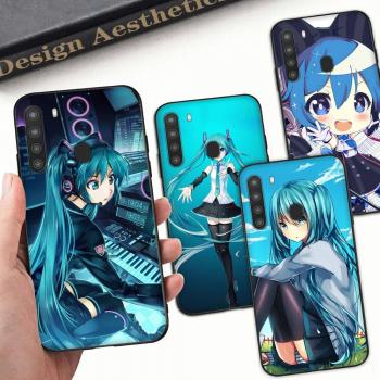 WD16 Miku Black Silicone Case for Poco & Redmi Phones