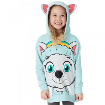 Kids’ Paw Patrol Green Hoodie with Purple Accent