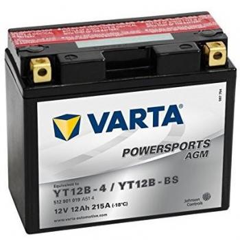 VARTA AGM Motorradbatterie YT12B-BS 12Ah